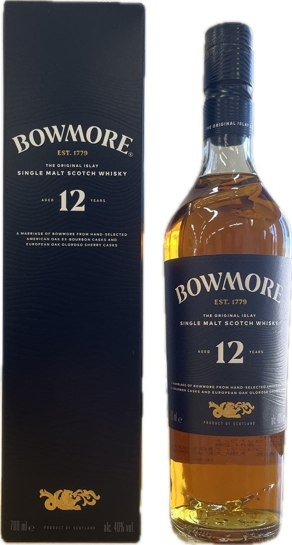 ウイスキー 40度 ボウモア 12年 700ml 1本 並行 箱入 新ラベル – 酒