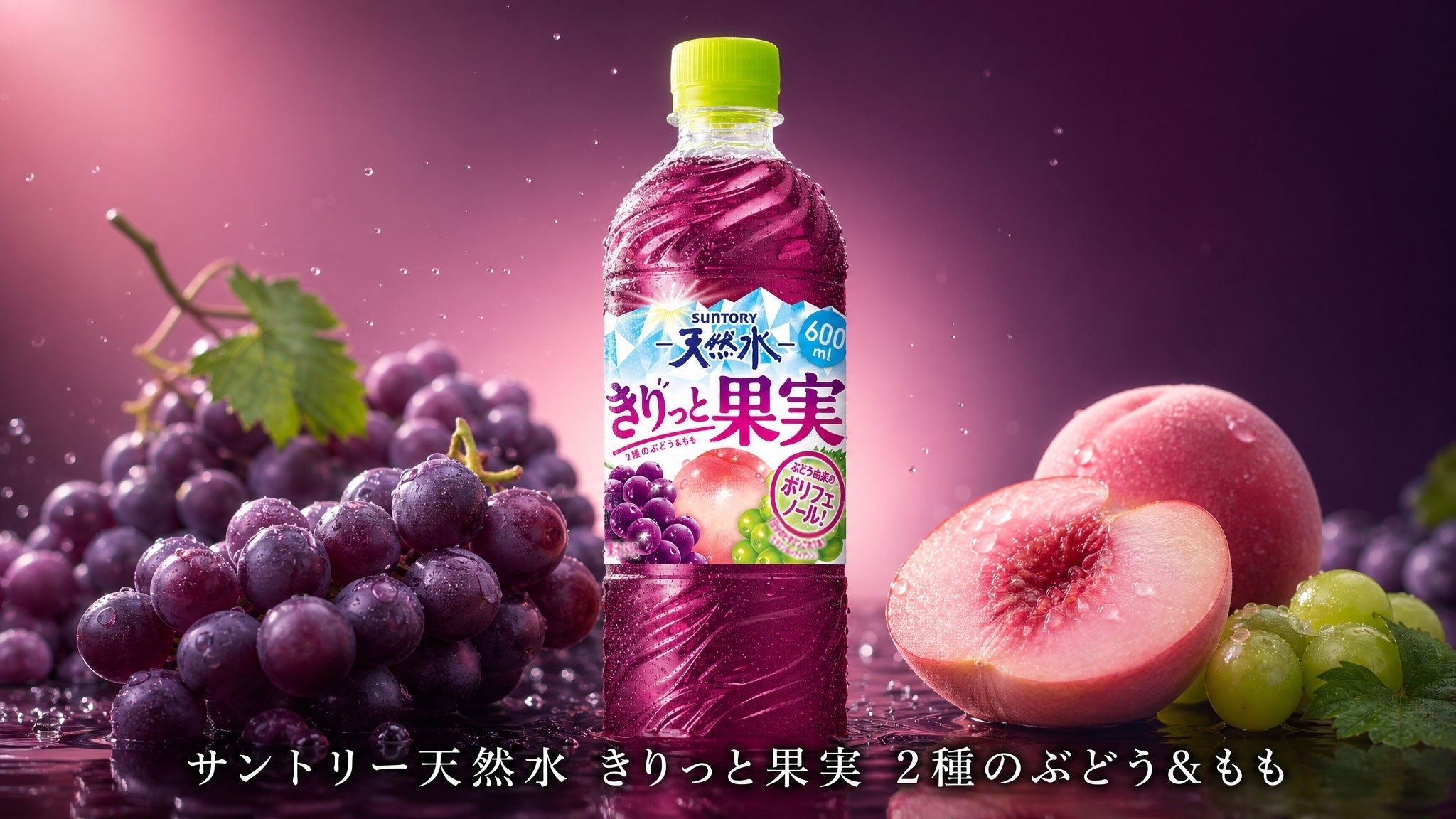 予約受付中🍇🍑 サントリー天然水「きりっと果実 2種のぶどう＆もも