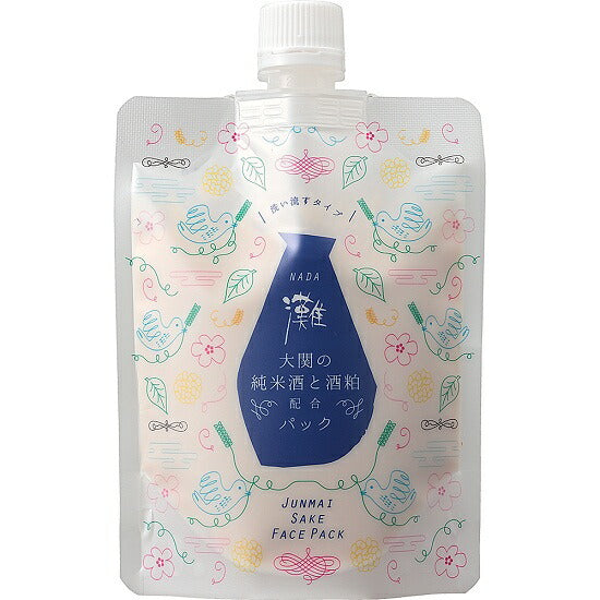 Ozeki Brewery Nada Pure Rice Sake and Sake Kasu Pack 170g Skin Care Cosmetics