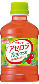 果汁入りジュース サントリー ニチレイ アセロラ Refresh《リフレッシュ》 280ml×24本 ペット 1ケースセット 送料無料