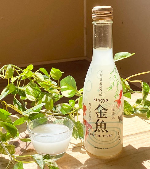 [Kasumitsuru Co., Ltd.] Sake Kasumitsuru Yamahai Junmai Sparkling Nigori Sake Goldfish 250ml 1 bottle