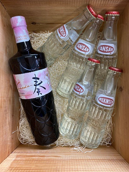 [Suntory] 22° Japanese Craft Liqueur Kanade Sakura 700ml 1 bottle, Wilkinson Tansan 190ml 5 bottles carbonated set