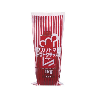 [Nagano Tomato] Tomato Ketchup Standard 1kg Soft Bottle Commercial Use