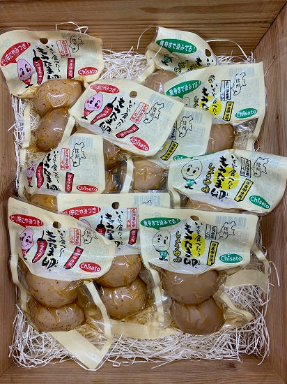 [Chisato Higashi] Once eaten, Mutama egg, 2 packs of soy sauce x 5 pieces, 2 packs of Ichimi x 5 pieces, 10 pieces set of 2 popular flavors [Free shipping] Recommended for emergency food and preserved food