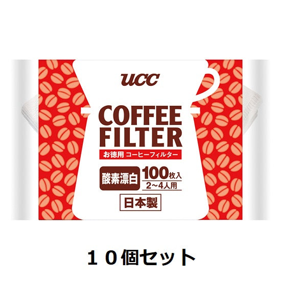 [UCC] Coffee filter, economical, for 2 to 4 people, 100P x 10 pieces