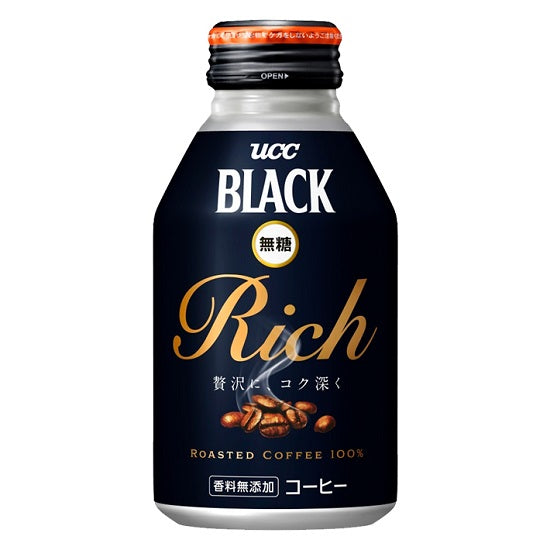 【ＵＣＣ】　BLACK　無糖　RICH　リキャップ缶　275g　1ケース　24本入り　≪1配送あたり最大2ケースまで同梱OK≫