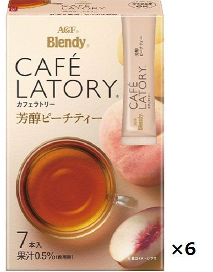 Ajinomoto AGF Blendy Café Latry Stick <<Mellow Peach Tea>> 7 bottles x 6 box set