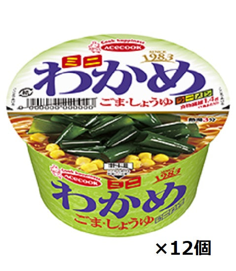 [Ace Cook] Mini Wakame Ramen Sesame/Soy Sauce 38g x 12 pieces