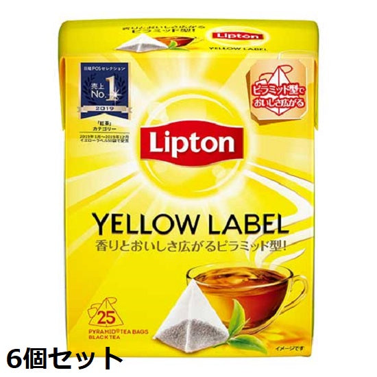 Key Coffee Lipton Yellow Label Tea Bags 25 bags x 6 pieces set