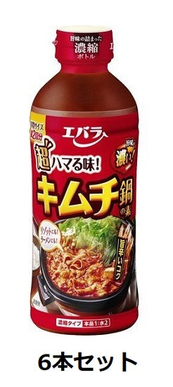 [Ebara Foods] Kimchi hot pot base (concentrated type) 500ml x 6 bottles set