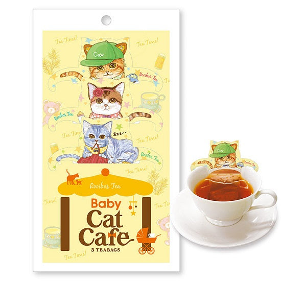 [Japan Green Tea Center] Hook Tea Baby Cat Cafe (Rooibos Tea) 6g (2g x 3 bags) x 1