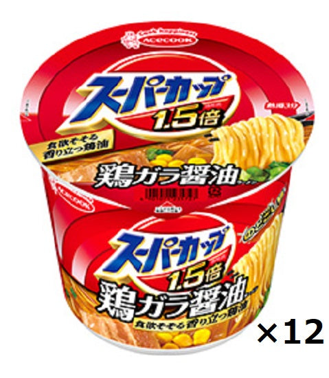 [Ace Cook] Super Cup 1.5x Soy Sauce Ramen 109g x 12 pieces