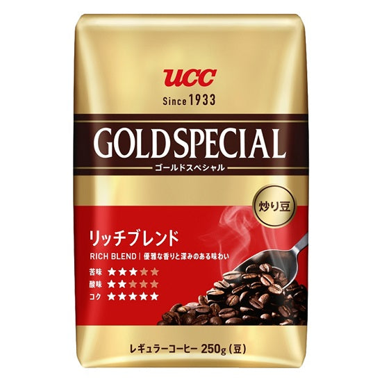 [UCC] Gold Special Fried Beans Rich Blend (Beans) Bag 250g x 12 pieces set