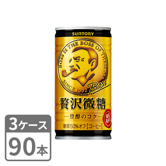 Canned coffee Suntory BOSS Luxury light sugar rich richness 185g x 90 cans 3 case set Free shipping