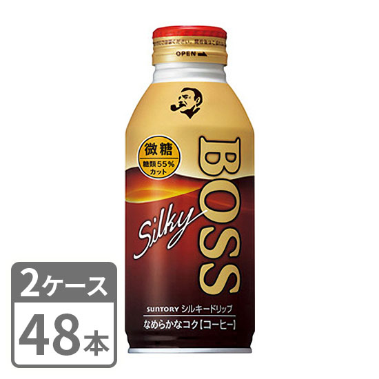 Boss Silky Drip Light Sugar Suntory 360g x 48 Bottles Can 2 Case Set Free Shipping