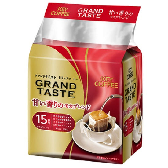 Key Coffee Drip Bag Grand Taste Sweet Scented Mocha Blend (6g x 15 bags) Set of 6