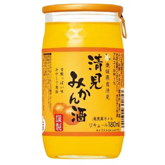 キング醸造 リキュールカップ　清見みかん酒　7度　180ml　飲み切りサイズ！ 〔訳アリ〕〔割引〕〔現品限り〕〔在庫処分〕