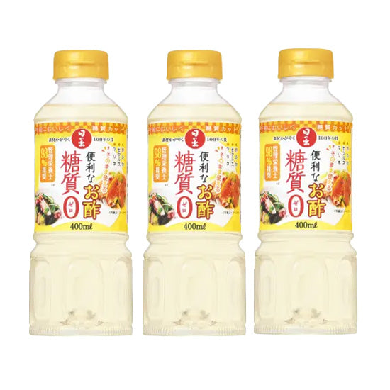 [King Jozo] Hinode Convenient Vinegar Zero Carbohydrate Vinegar with Flavor of Kelp 400ml x 3 Bottles