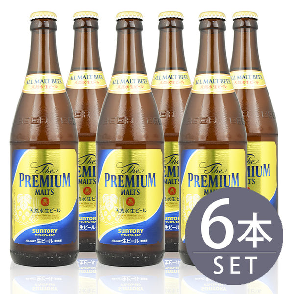 [Set of 6 medium beer bottles] Suntory The Premium Malts x 6 bottles 500ml x 6 bottles set Free shipping
