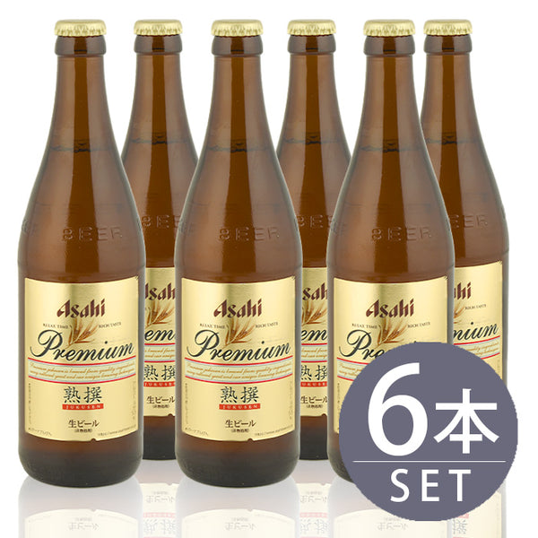 [Set of 6 medium bottles of beer] Asahi Jukusen x 6 bottles 500ml x 6 bottles set Free shipping
