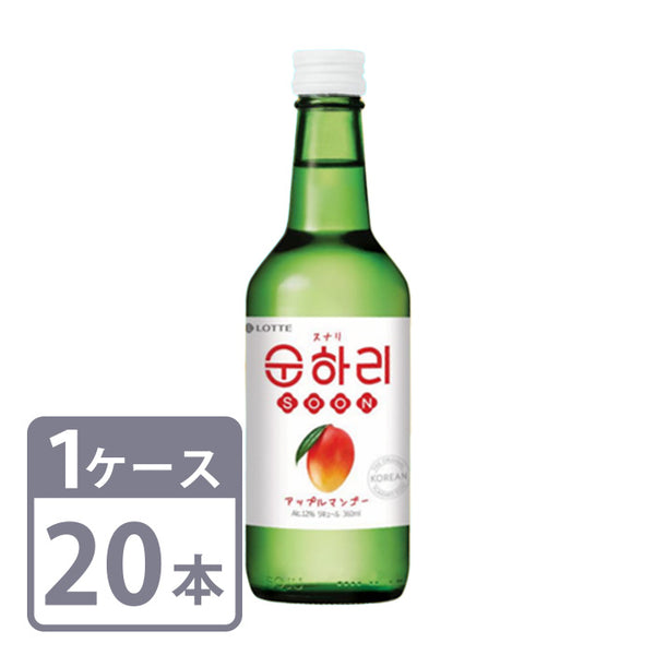 Liqueur 12% Sunari Apple Mango 360ml Bottles 20 bottles 1 case Korean Soju Free Shipping