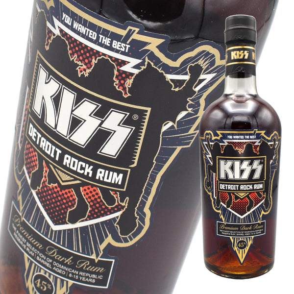Rum 45% KISS Detroit Rock Premium Dark Rum 700ml 1 bottle Free shipping