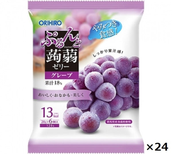 ORIHIRO Purunto Konnyaku Jelly Pouch Grape ORIHIRO (20g x 6 pieces) 24 bags