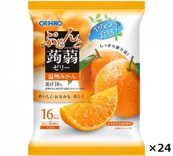 Orihiro Purunto Konnyaku Jelly Pouch Wenzhou Mikan ORIHIRO (20g x 6 pieces) 24 bags