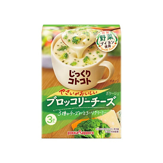 [Best before date: July 2023] Pokka Sapporo Gikkuri Kotokoto Broccoli Cheese 1 box (3 bags) 56.4g [Translation] [Discount] [Only available]