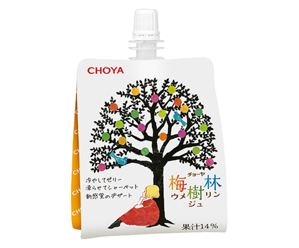 Jelly Beverage Choya Baijurin Soft Pouch 180g Set of 12 Free Shipping Summer Batid Prevention Refresh CHOYA Plum Jelly Plum Sherbet