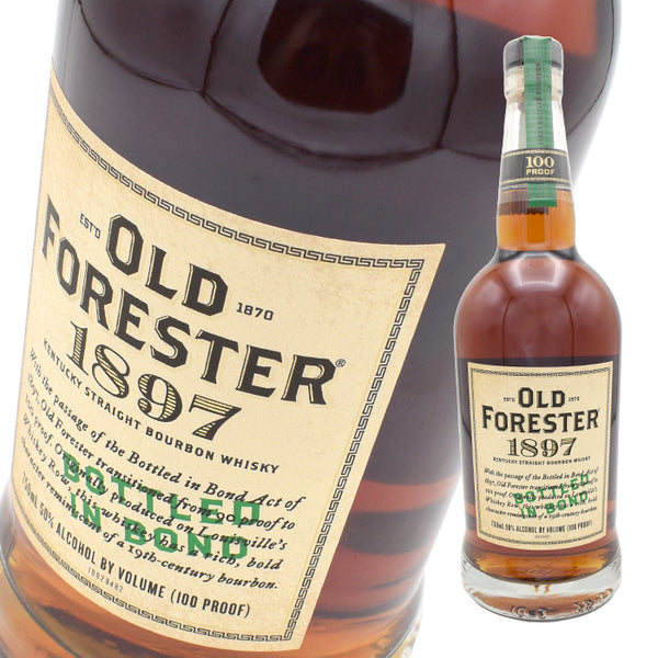 Whiskey 50% Old Forester 1897 Bottled in Bond 100 proof 750ml 1 bottle