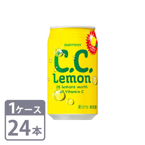 Carbonated drinks Suntory C.C. Lemon 350ml x 24 cans 1 case set Free shipping