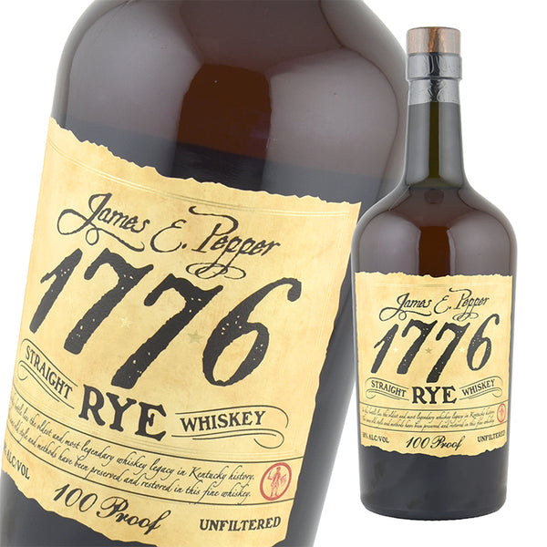 Whiskey 50% James E Pepper 1776 Straight Rye 750ml 1 bottle