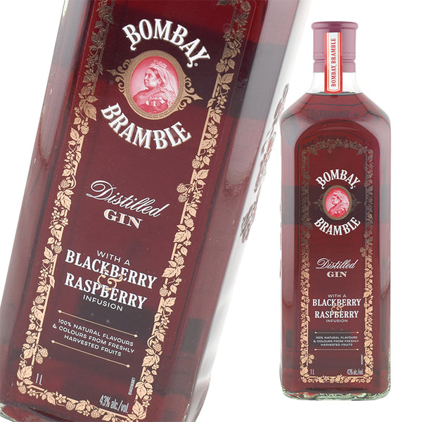 Liqueur 43% Bombay Bramble Blackberry & Raspberry Gin 1000ml bottle 1 bottle