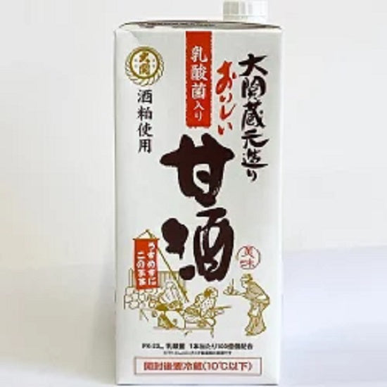 〔賞味期限2024年1月31日〕【大関】蔵元造り　おいしい甘酒　乳酸菌入り　1000ml　紙パック　1本　あまざけ　〔訳アリ〕〔割引〕〔現品限り〕