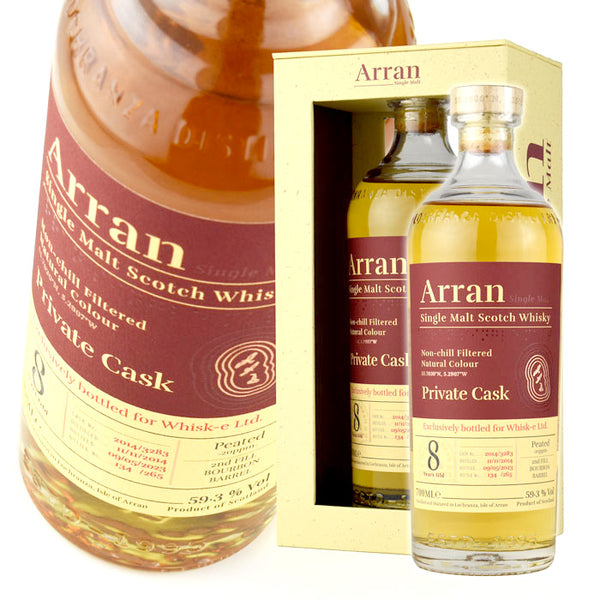 Whiskey 59.3% Aran 8 Years 2014 Peated Bourbon Barrel 700ml 1 bottle