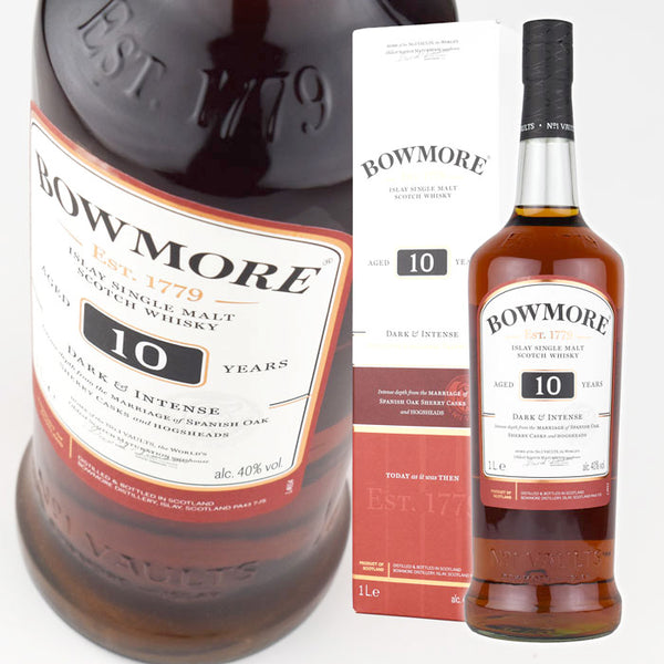 Whiskey 40% Bowmore 10 Years Dark & ​​Intense 1000ml 1 bottle