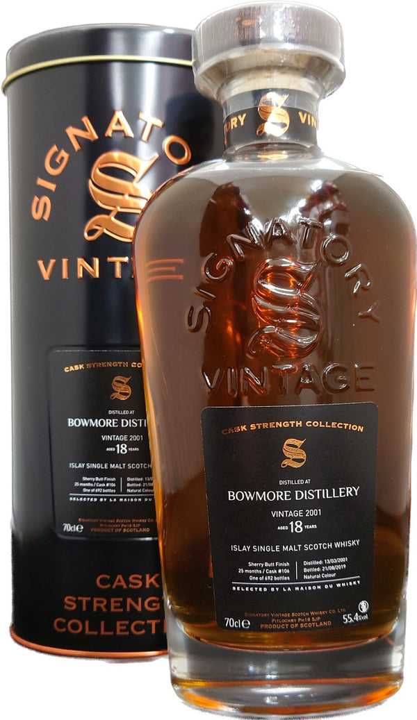 Whiskey 55.4% Bowmore 18 Years Old Cask Strength Collection 2001 Signatory 700ml 1 Bottle This product is on back order.