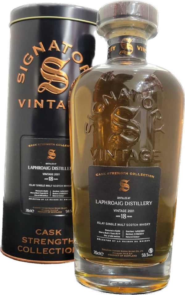 Whiskey 59.3% Laphroaig 18 Years Old Cask Strength Collection 2001 Signatory 700ml 1 Bottle This product is on back order.