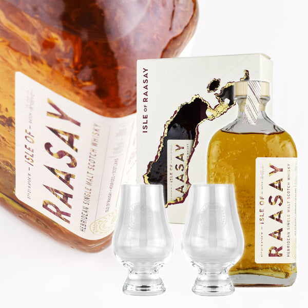 Whiskey 46.4% Isle of Raasay Hebridean Single Malt R-02.2 700ml 1 bottle with 2 tasting glasses