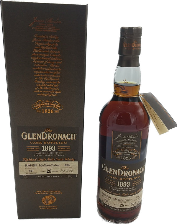Whiskey 52.8% Glendronach 28 Years 1993 PX 700ml 1 bottle This product is on order.
