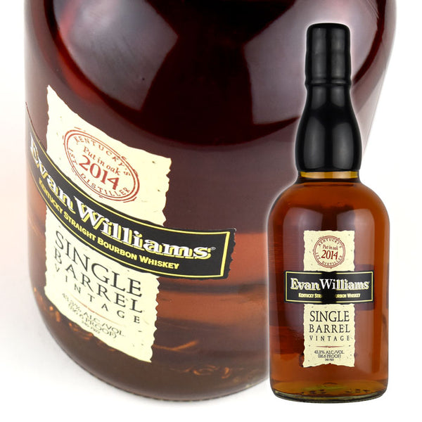 Whiskey 43.3% Evan Williams Single Barrel 2014 750ml 1 bottle