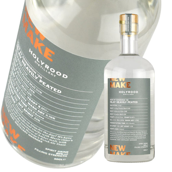 Whiskey 60% Holyrood New Make Made by Edinburgh 22 Billy Peated to Islay 500ml 1 bottle