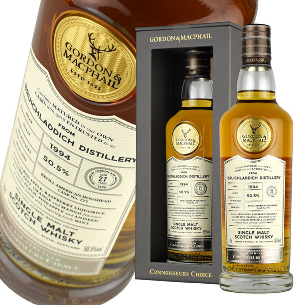 Whiskey 50.5% Bruichladdich 1994 27 Years Gordon & MacPhail Connisser's Choice Cask Strength 700ml 1 Bottle Regular