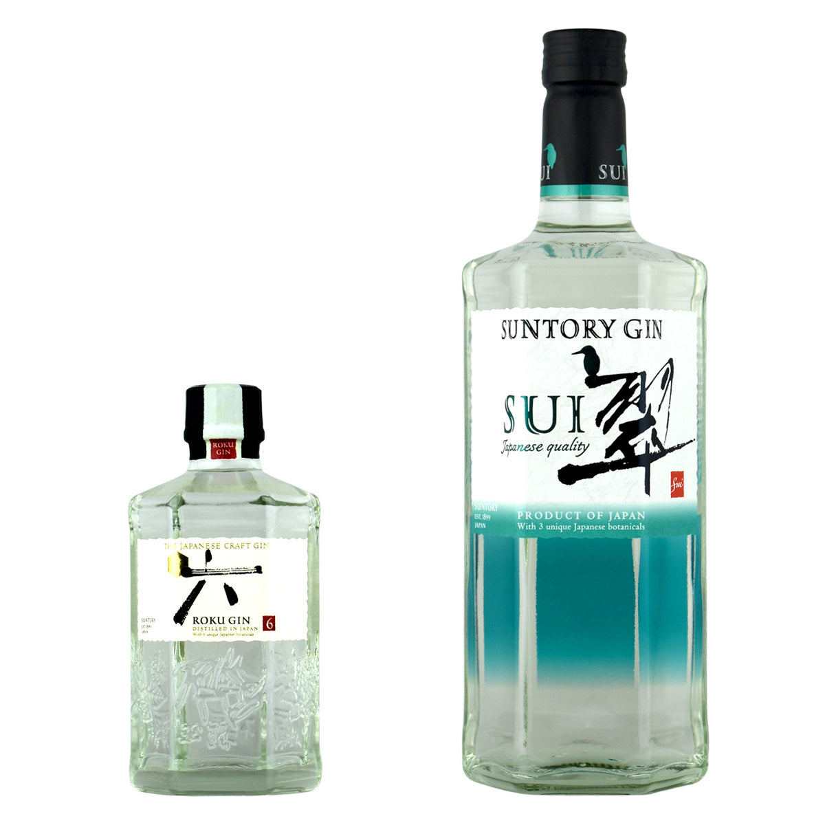 特価 サントリー ジン 翠 700ml 1本+ROKU(六) 200ml 1本 グラス2個付