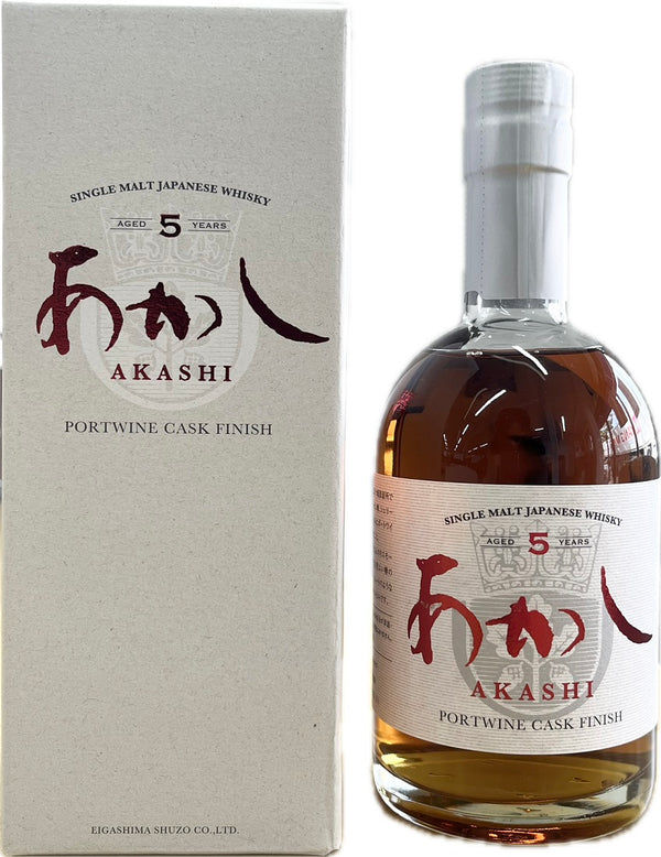 ウイスキー 50度 シングルモルトあかし ポートワインカスクフィニッシュ 5年 500ml 1本