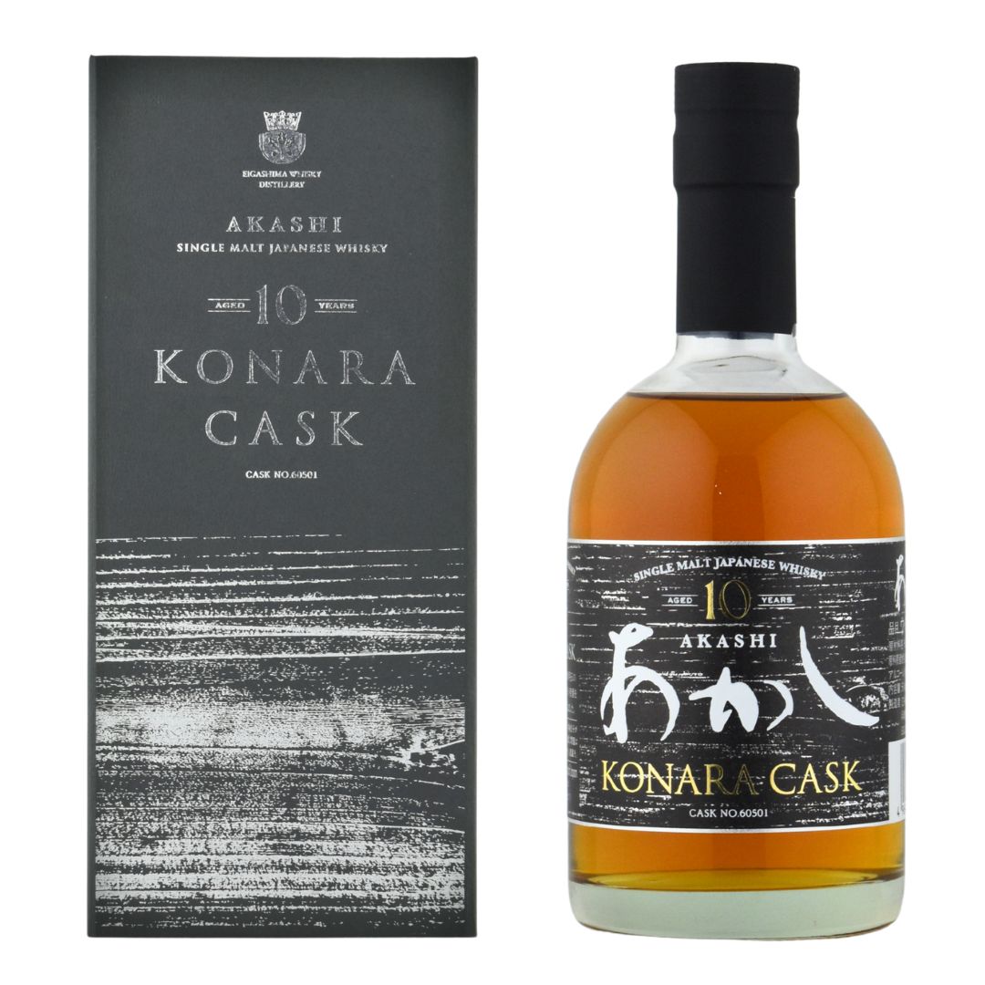 ウイスキー 50度 シングルモルトあかし コナラカスク 10年 500ml 1本