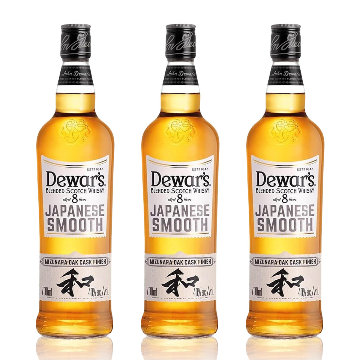 予約販売 5月27日発売 ウイスキー 40度 デュワーズ ジャパニーズスムース 8年 700ml 3本セット 正規 箱なし 送料無料